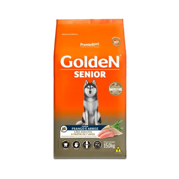 Ração Golden Fórmula para Cães Senior Sabor Frango e Arroz - 15kg