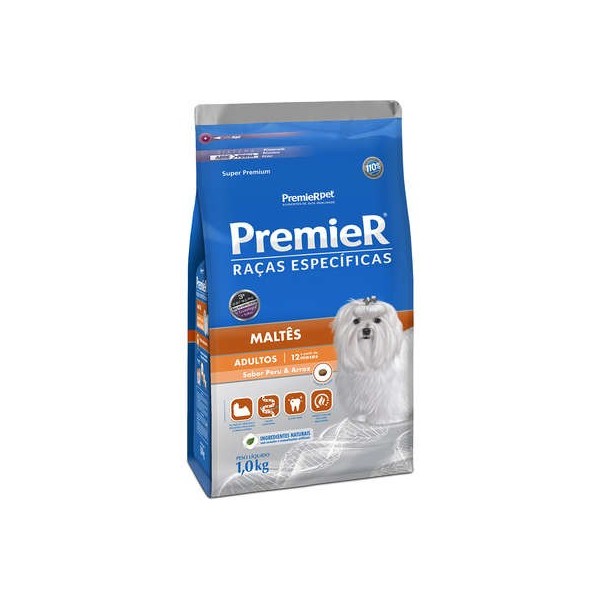 Ração Premier Pet Raças Específicas Maltês Adulto 1kg